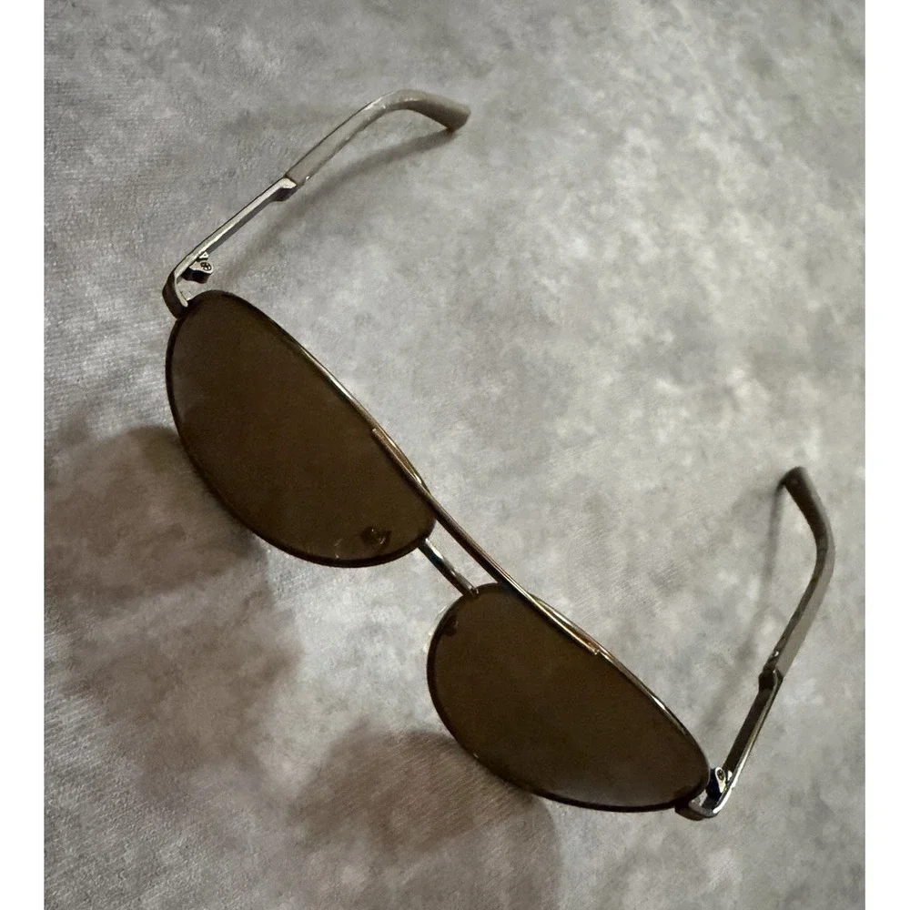 Tommy Hilfiger BAE OM195 Men's Aviator Sunglasses Polarized Brown Lenses Black